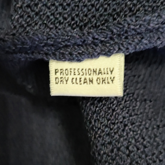 ST. JOHN Knit Knee-Length Skirt in Navy Blue 6 - Picture 4 of 4